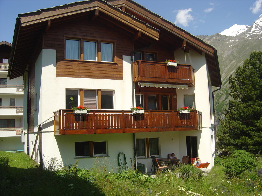 Ferienwohnung Haus Le Mirage Saas-Fee Exterior foto