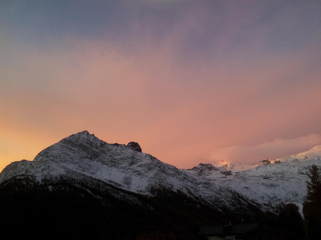 Ferienwohnung Haus Le Mirage Saas-Fee Exterior foto